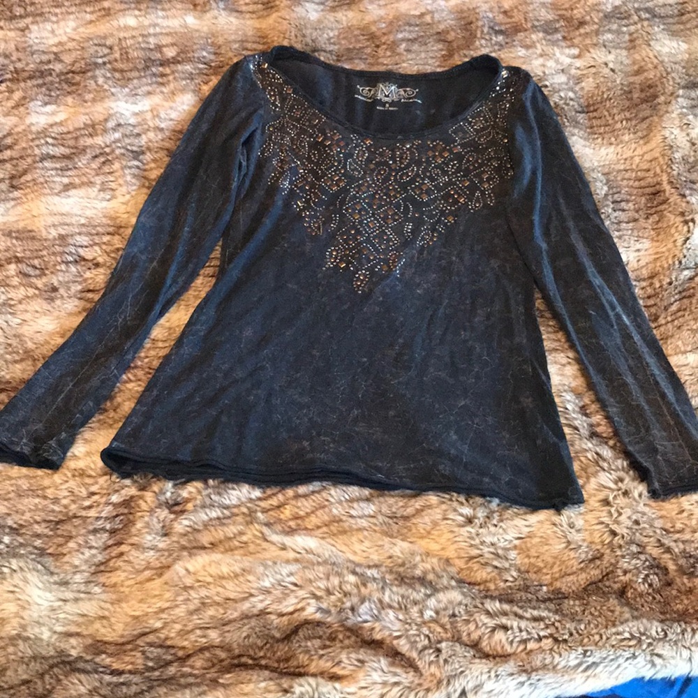 Black studded top